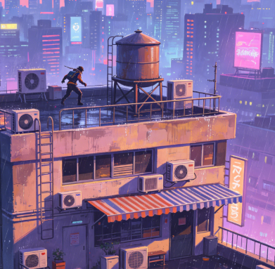 City Rooftop Jumper Virtual Game Pack
